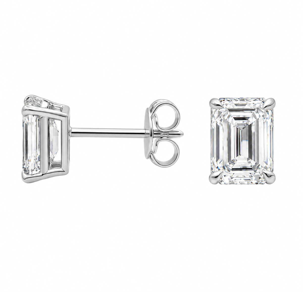 Lab Grown Diamond Studs Esmeralda 2 ctw