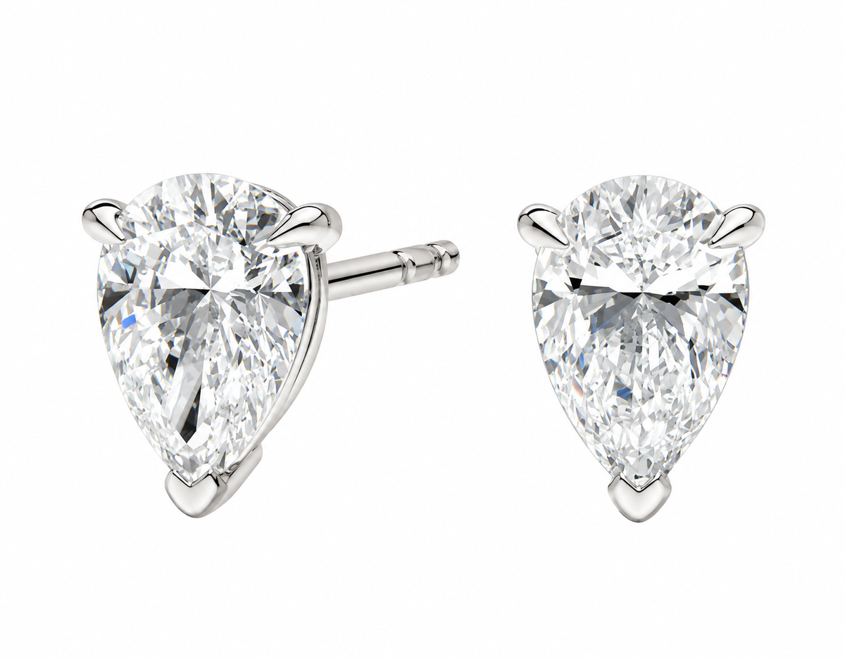 Lab Grown Diamond Studs Pera 0.75 ctw