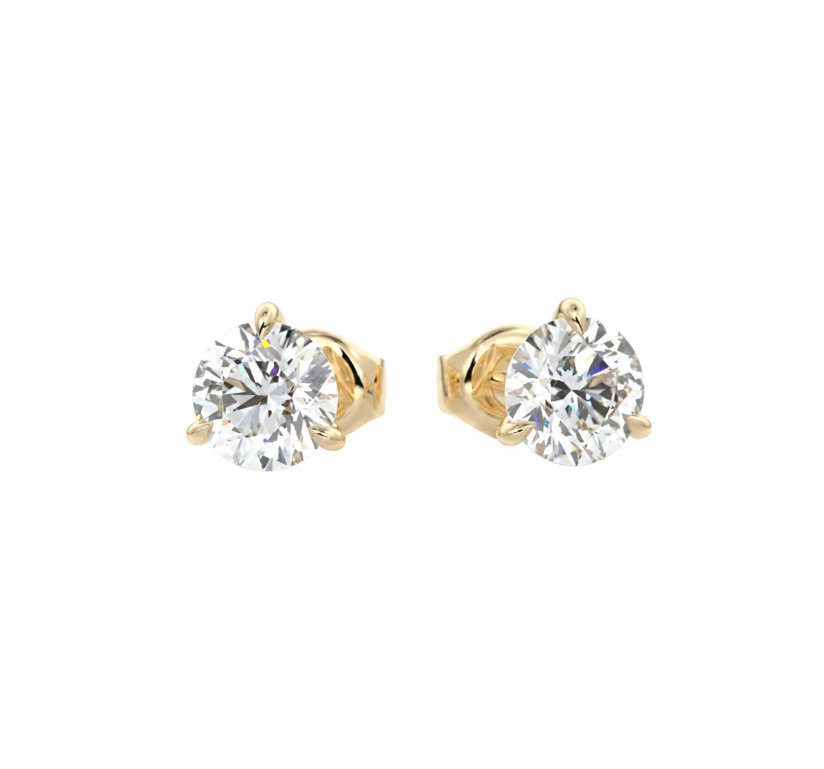 Lab Grown Diamond Round Martini Studs 1 ctw
