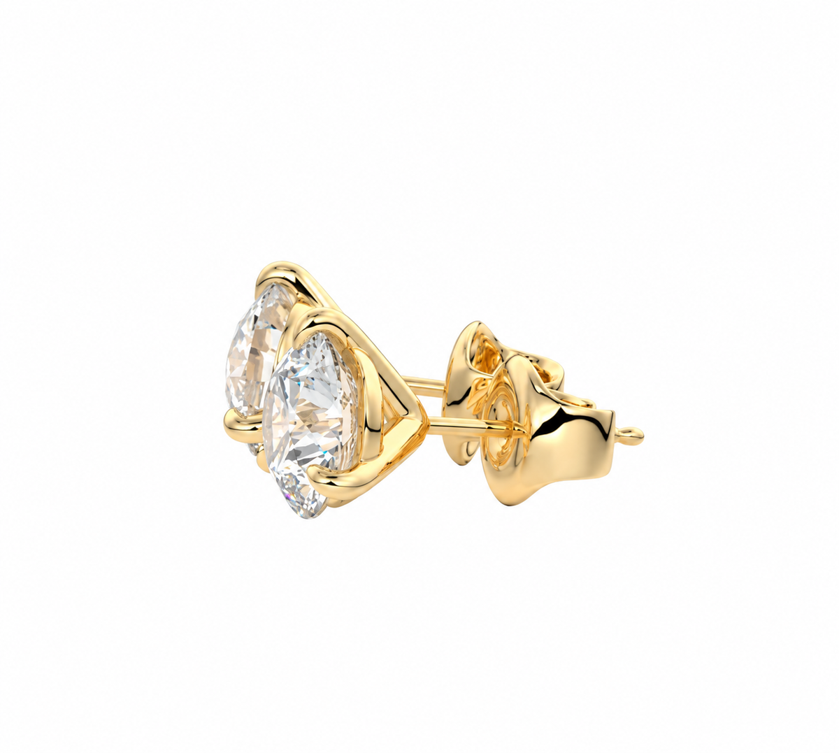 Lab Grown Diamond Round Martini Studs 1 ctw