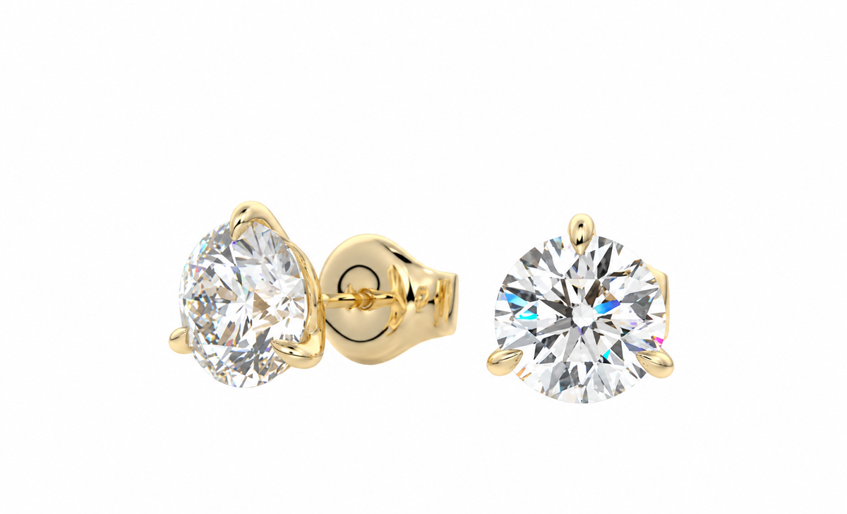 Lab Grown Diamond Round Martini Studs 1 ctw