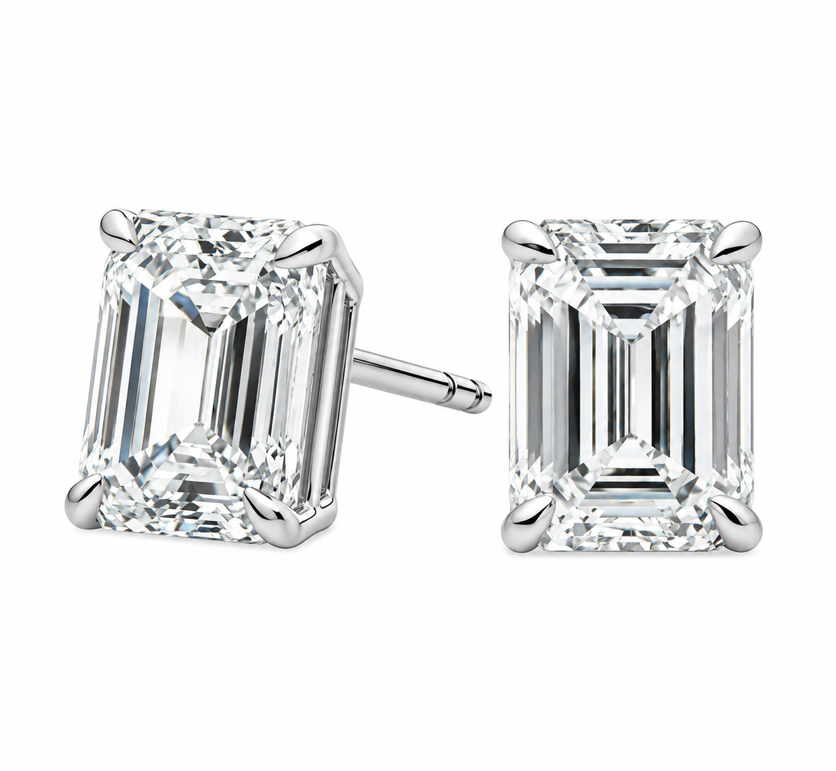 Lab Grown Diamond Studs Esmeralda 2 ctw