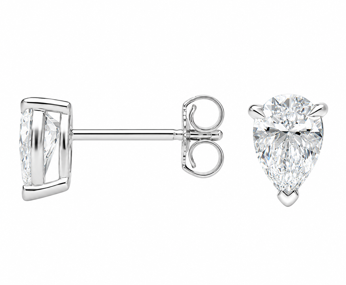 Lab Grown Diamond Studs Pera 0.75 ctw